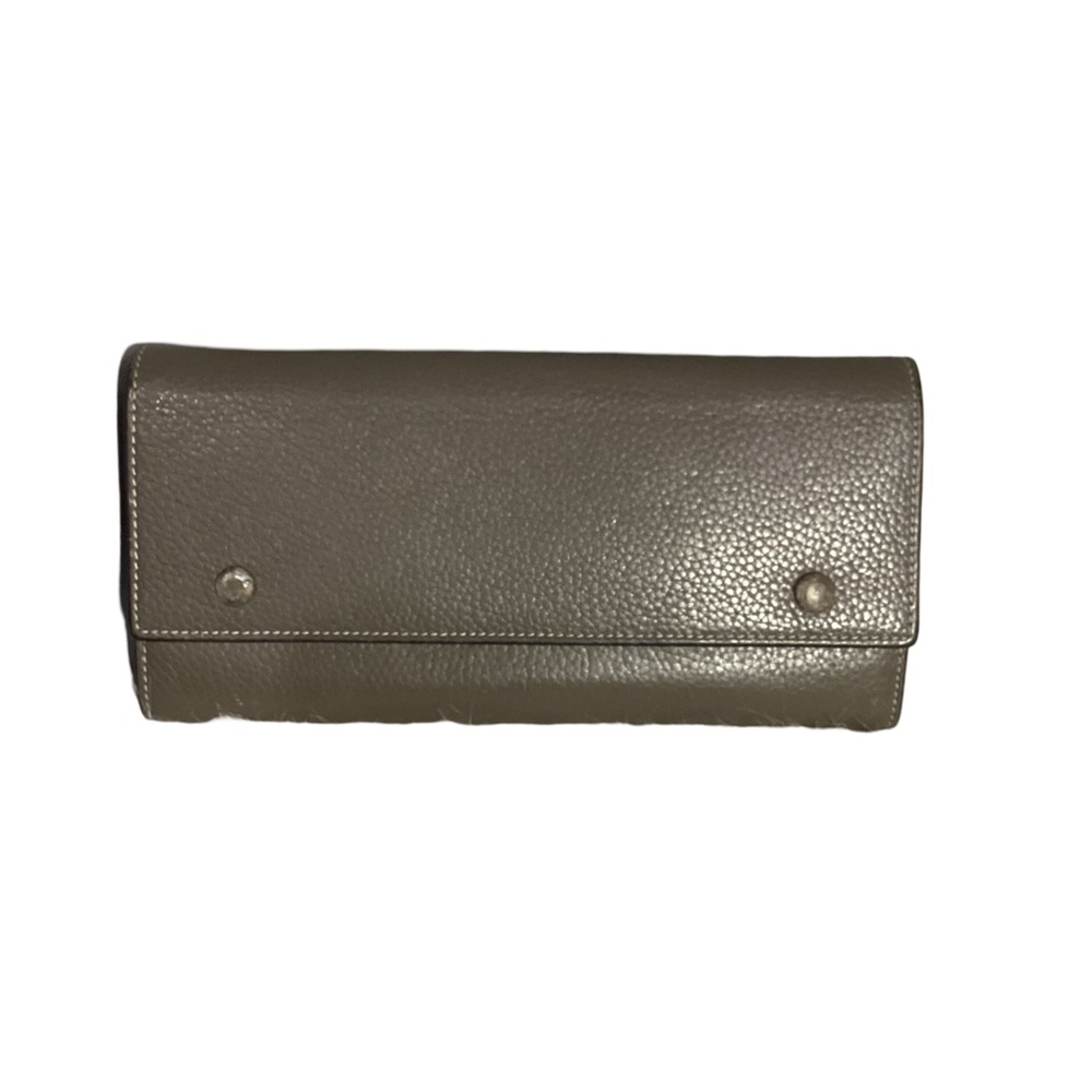 Celine Long Taupe Snap Wallet with COA